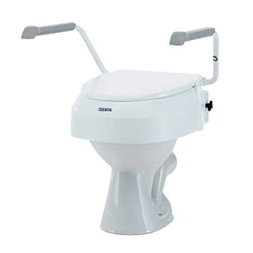 Invacare, Rehausseur de WC, Aquatec 900 Rehausseur de toilette, avec Accoudoirs, Blanc