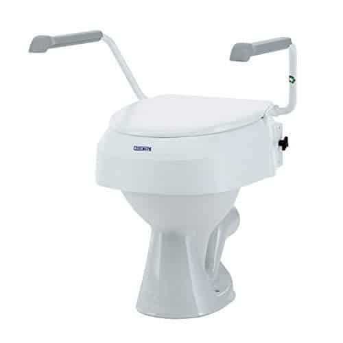 Invacare, Rehausseur de WC, Aquatec 900 Rehausseur de toilette, avec Accoudoirs, Blanc