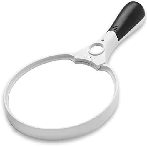 Fancii Grande Loupe avec Éclairage à LED - Lentilles de Grossissement 2X 4X 10X - Meilleure Loupe Géante avec Lumière pour la Lecture, l’Exploration, l’Inspection, Cartes du Monde, Journaux, et Bijoux