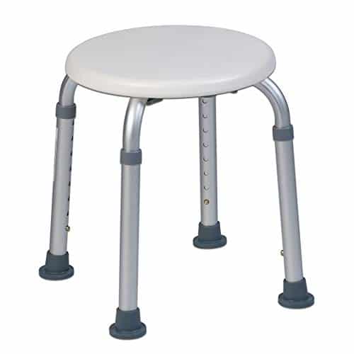 Teqler ® Tabouret de Douche Stable réglable en Hauteur avec Pieds antidérapants