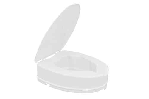 Stock-Fachmann® Rehausseur de WC avec découpe hygiénique Blanc 10 cm