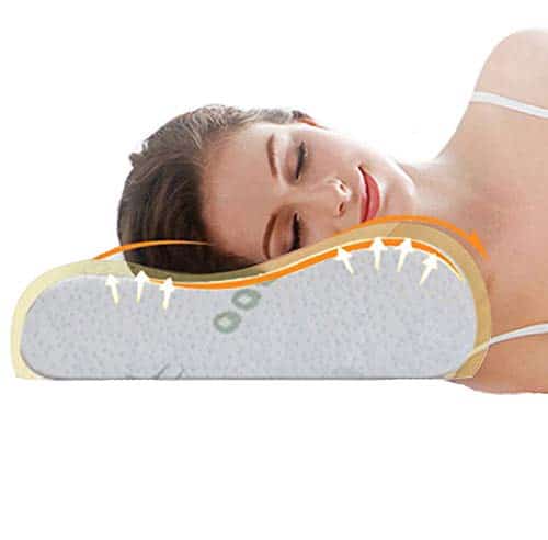 Ecosafeter 2025 Oreiller Ergonomique Cervical - Cervical Orthopédique pour Le Sommeil Profond,Hypoallergénique Lavable de Soutien Doux Housse de Bambou