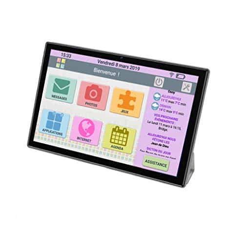 FACILOTAB L Rubis 10,1" 64 Go Noir WiFi 4G - Tablette simplifiée pour Seniors