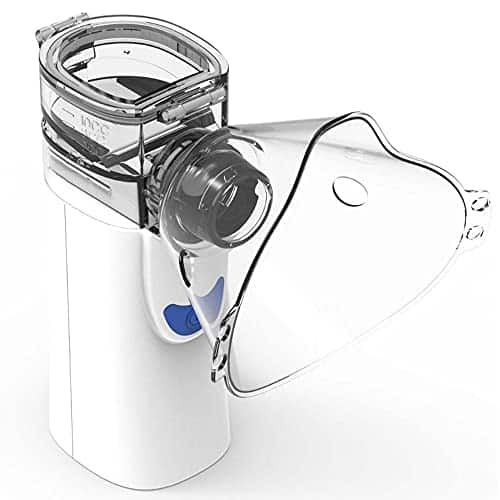 Nébuliseur Inhalateur, Avec 1 Embout Buccal/2 Masques, Portable et Silencieux, Pour Enfant et Adulte, Pour La Toux/I'asthme/D'autres Maladies Respiratoires[10ML]