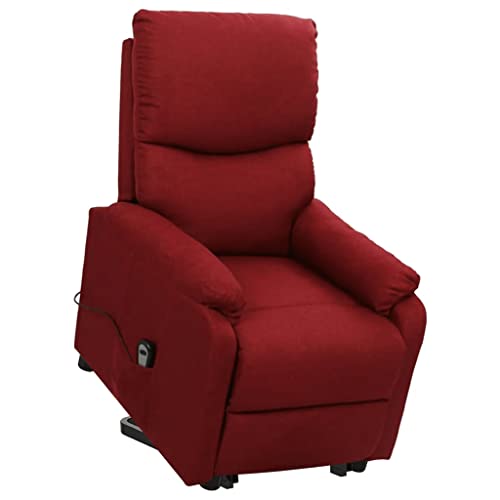 vidaXL Fauteuil Releveur Inclinable Siège Inclinable Dossier et Repose-Pied Réglables Siège de Relaxation Meuble de Salon Intérieur Bordeaux Tissu