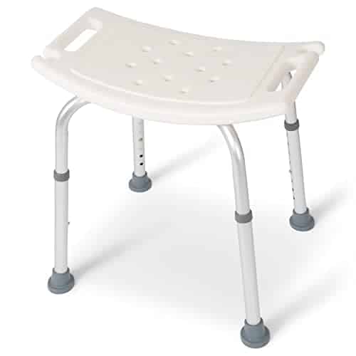 Dunimed Tabouret de Douche – Hauteur réglable 39-52 cm – Siège de Douche antidérapant – Aide à la Douche – Siège de Bain… (sans Dossier)