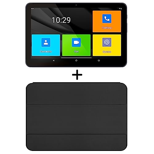 SPC Gravity 3 4G Senior Edition – Tablette pour Seniors avec Housse Incluse, écran 10,35", connectivité 4G, WiFi 5 Rapide, 9,5 Heures d'autonomie, 4-64Go, Android 11 - Noir