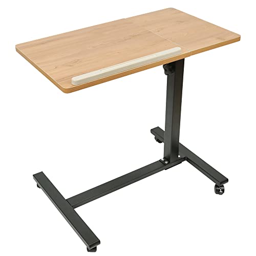Drumm Table de Lit pour Ordinateur Portable,Table de lit avec Roulette,Réglable en Hauteur, avec roulettes Verrouillables,Bureau Debout, Table d'ordinateur Mobile,Pliable,60 * 34.5 * 58-90cm