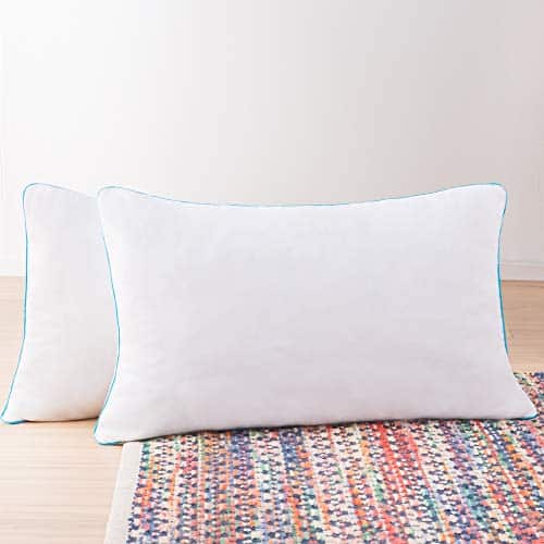 Linenspa 40 x 60 cm Oreiller en flocons de mousse à mémoire de forme - paquet de 2, Blanc