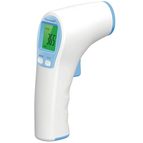 Berrcom Thermomètre Frontal Adulte et Bébé, Thermomètre Médical, Thermomètre Infrarouge sans Contac avec Lecture Instantanée, Alarme de Fièvre