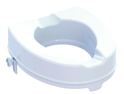 Identités, Réhausse WC Modèle Ibiza, Forme anatomique confortable, Fixation rapide et sans outil, Entretien et désinfection facile, Améliore la sécurité aux WC, Hauteur 10 cm, Sans couvercle