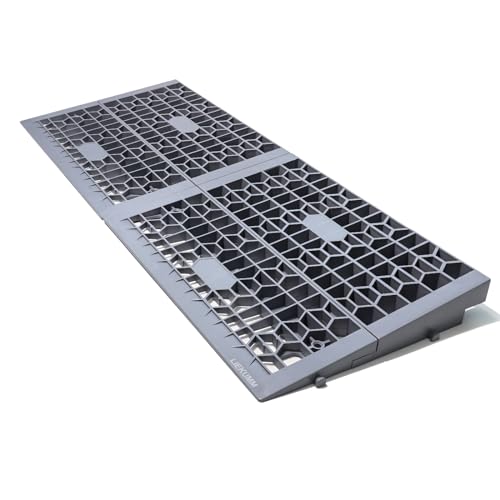 LIEKUMM Rampe de Fauteuil Roulant 5 cm - Capacité 1400 kg - Amovible pour Seuil de Porte