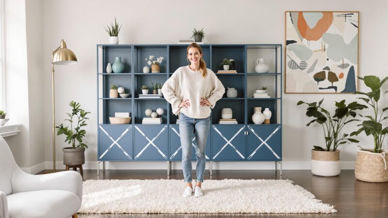 astuces ingénieuses pour transformer un IVAR d’IKEA en une pièce de mobilier frappante
