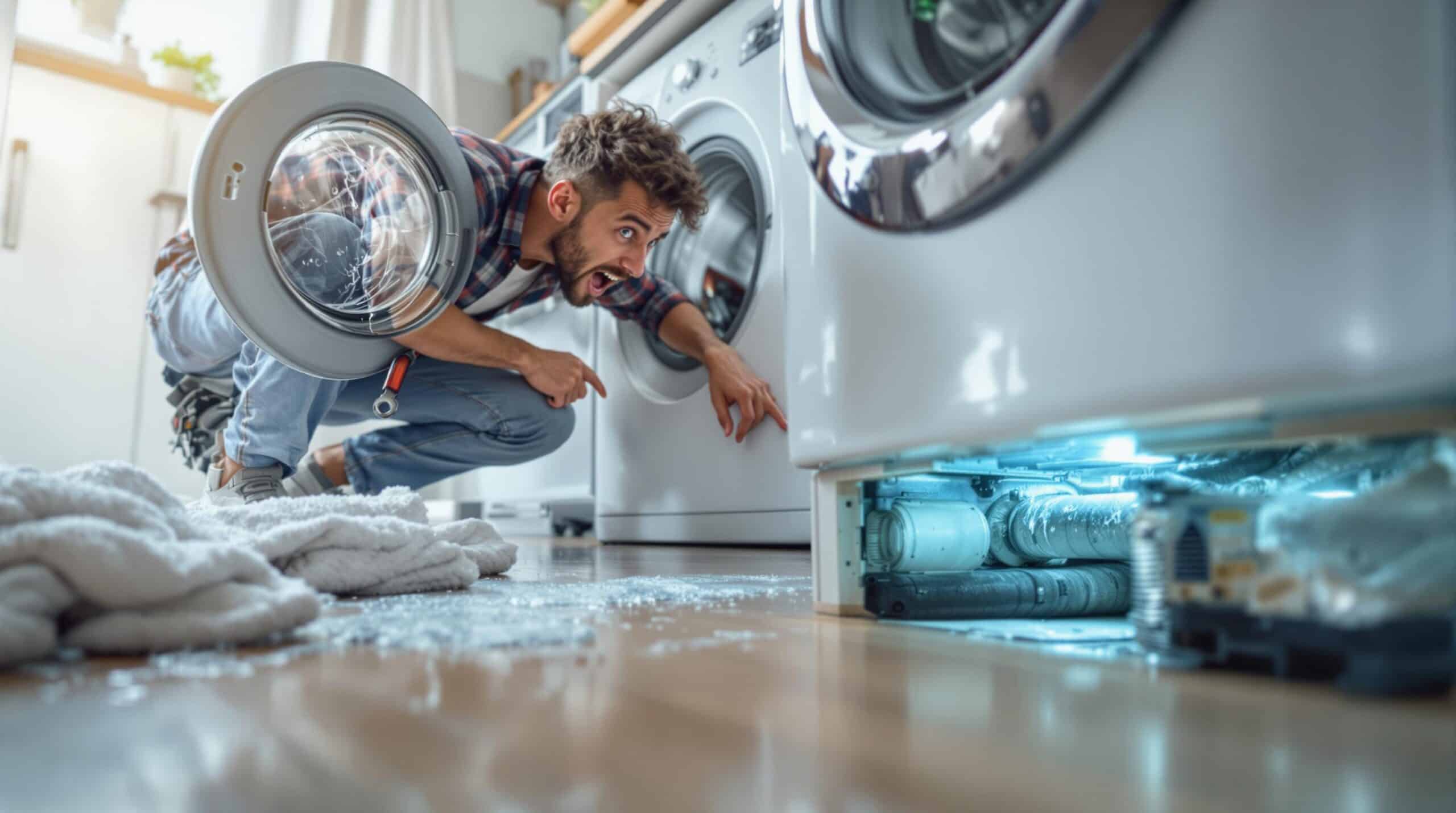 causes possibles de fuite sous votre machine à laver et des solutions recommandées par des experts