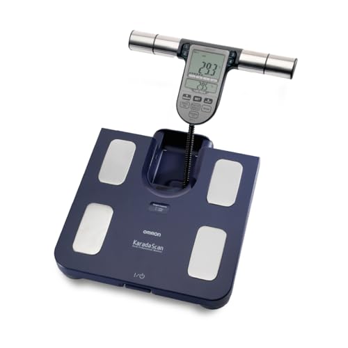 Analyseur de composition corporelle OMRON BF511 validé cliniquement comprenant 8 capteurs de haute précision pour mesurer le corps entier - Bleu