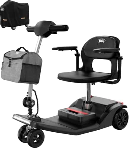 VOCIC e-mobilité 3 roues pour seniors ultraléger(22KG),capacité de charge 136KG,Support 5 ans| Noir