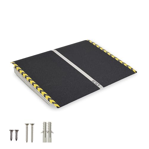 PEPE Mobility Rampe Fauteuil Roulant (Hauteur 8-15 cm), Antidérapante, Idéale pour Marches et Bordures, Supporte 270 kg, Légère, Portable, en Aluminium pour Accès Maison et Extérieur