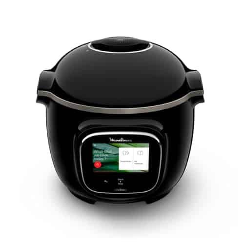 Moulinex Cookeo Touch Wifi Multicuiseur intelligent, Cuve 6 L, Haute pression, Guide pas à pas, 250 recettes intégrées, Application Moulinex CE902800, Noir