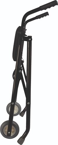 Identités, Rollator 2 roues Classic acier, Sécurise la Mobilité des Personnes, Léger, Poids 4,5kg, Robuste, Poids max 136 kg, Pliable Rapidement, Siège Confortable, Freins Intégrés