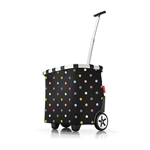 reisenthel carrycruiser - Cabas à roulettes avec Cadre Aluminium Stable, Bretelle de Transport, Pochette intérieure en Filet Amovible, capacité 40l, Polyester déperlant, Motif Dot