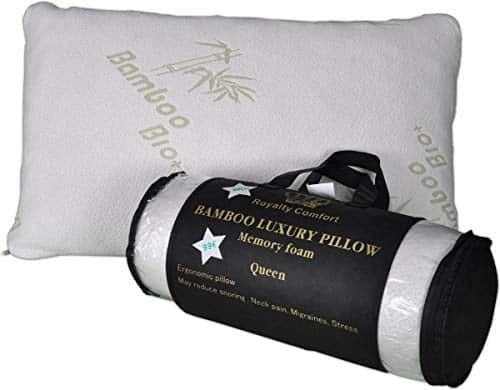 Royalty Comfort Oreiller - Oreiller mémoire de Forme - Coussin - Oreiller de Luxe en Bambou Queen - 50x76cm - 40% de Viscose de Bambou et de 60% de Polyester - Herzberg HG5076BM