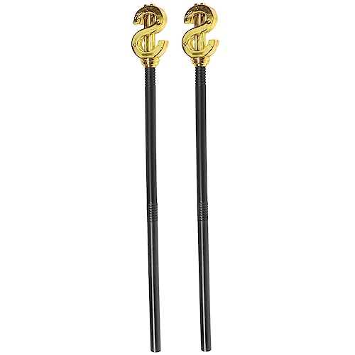 Beavorty 2 pièces Canne de Marche Halloween Accessoire Costume Cosplay Durable Décoratif pour Fête Mascarade et Spectacle