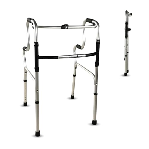Mobiclinic®, Déambulateur Pliable, Réglable en Hauteur, Pórtico, Déambulateur sans Roues, Léger, Embouts Antidérapants, Résistant, Aluminium