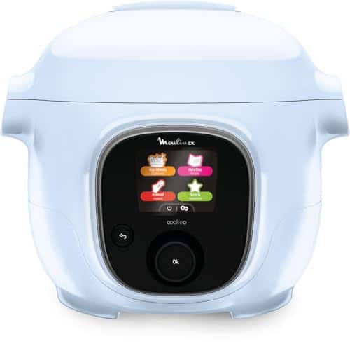 Moulinex Cookeo Mini Multicuiseur intelligent haute pression, 3 L, 2 personnes, 150 recettes intégrées, Cuisson sans surveillance, Guide pas à pas, Compact, Application Moulinex CE880410