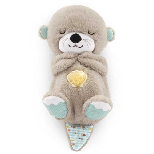 Fisher-Price Ma Loutre Câlins Bonne Nuit Peluche | Peluche Veilleuse Bébé Musicale et Lumineuse | Veilleuse Doudou Bruit Blanc Bébé | Cadeau Naissance Fille et Garçon Nouveau né, FXC66