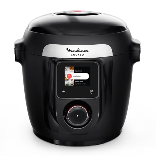 Moulinex Cookeo Wi-Fi 10-en-1, Multicuiseur, 10modes de cuisson, Cuisson sous pression, Etapes détaillées, CE96G810, Noir