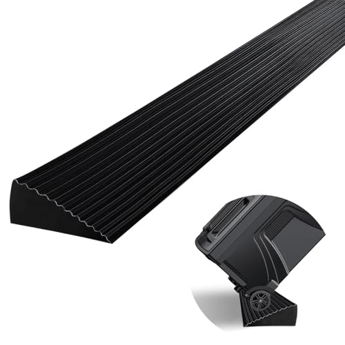 CUTIS Rampe de seuil de Porte, 90 x 6.5 x 2.5 cm,Seuil de Porte, pour Fauteuils Roulants, Déambulateurs, Aspirateurs, Poussettes, Ouvertures de Portes ou Salles de Bains (Noir)