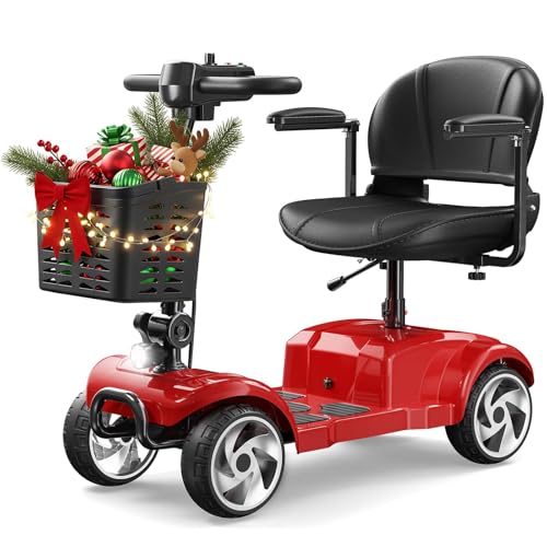 Electric mobility scooters for adults and seniors, equipped with a 20Ah battery, 38km range Folding electric mobility scooter, portable compact heavy-duty mobility device, 200kg weight capacity Electr