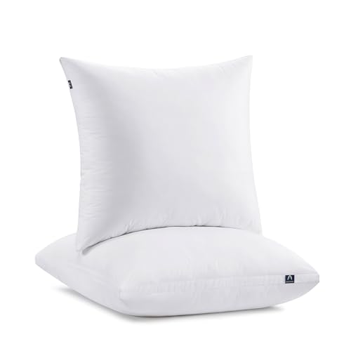 ACCURATEX Lot de 2 Oreillers Hybrides en Mousse à Mémoire de Forme 60 x 60 cm avec Housse en Coton Amovible et Rembourrage en Microfibre (Réglable en Hauteur), Coussin de Nuque Ergonomique pour Dormir