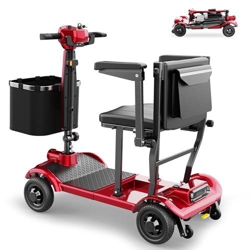 TODIMART X17 Scooter de Mobilité Électrique 4 Roues pour Adultes et Seniors, Autonomie 30–35 km, Batterie 24V 10,4Ah, Pliable, Stable et Sécurisé, avec Siège Confortable et Antivol