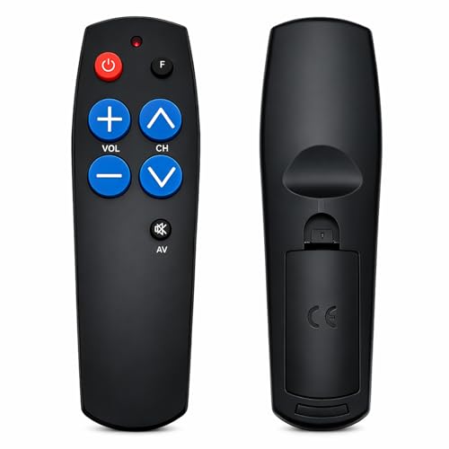 Telecommande Senior Universelle Remote Control TV avec Grandes Touches pour Malvoyants Personnes Âgées Replacement Facile Utiliser Configurer for TV IR Devices Original Remote Required for Pairing
