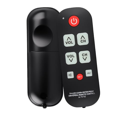 Télécommande TV Universelle à Gros Boutons, Facile à Utiliser et à Configurer, telecommande Universelle pour Liseuse et Freebox pour TV et Appareils Infrarouges, Séniors, Enfant, La Démen