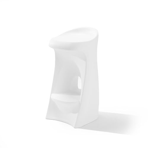 Step2 Vero Tabouret de Piscine en Plastique Blanc | Tabouret pour l'eau avec Repose-Pieds, Pied lestable et Plastique UV20 - Hauteur d'assise 76,2 cm | pour l'extérieur/Le Jardin