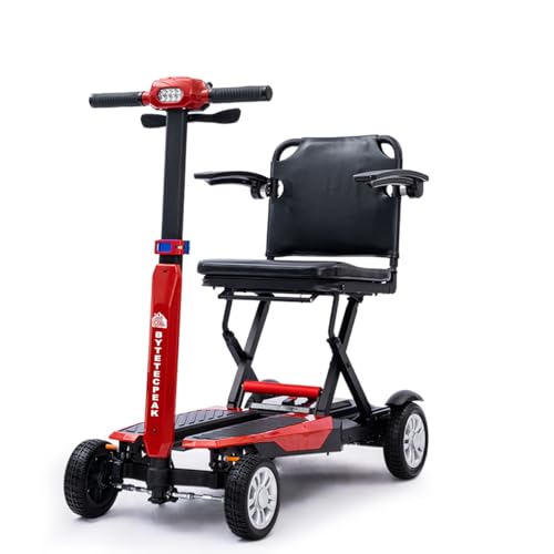 Z01 Scooter Électrique 4 Roues pour Personnes à Mobilité Réduite, Pliable et Léger, Siège avec Dossier, Batterie Li-ion 12Ah Autonomie Longue 20km, Sécurité Renforcée
