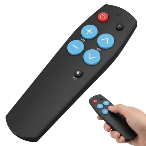 Télécommande Universelle Senior, Télécommande TV Infrarouge à Gros Boutons pour Personnes Âgées et Malvoyants, Simple à Utiliser, Facile à Utiliser et à Configurer Compatible Samsung LG Philips TCL